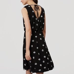 NEW - LOFT Ann Taylor Black Lotus Tie Back Dress S